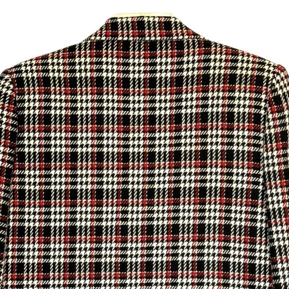 VTG Wool Blazer Savannah 6P Petite Plaid Tartan Old Money Dark Academia Preppy - Picture 9 of 10